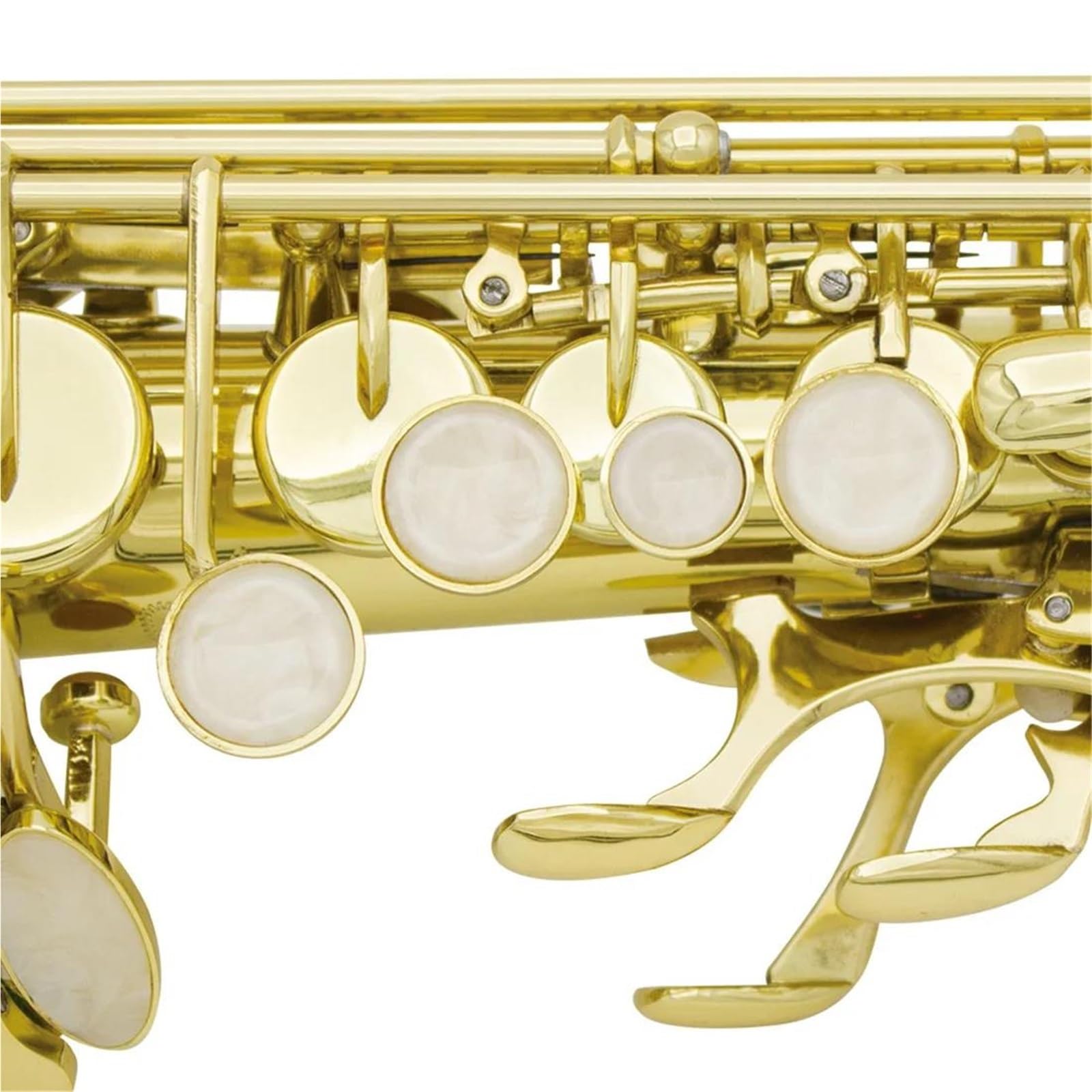 Saxofón Profesional Saxofón alto de tubo recto instrumento de viento madera profesional en si bemol con estuche y accesorios de caña