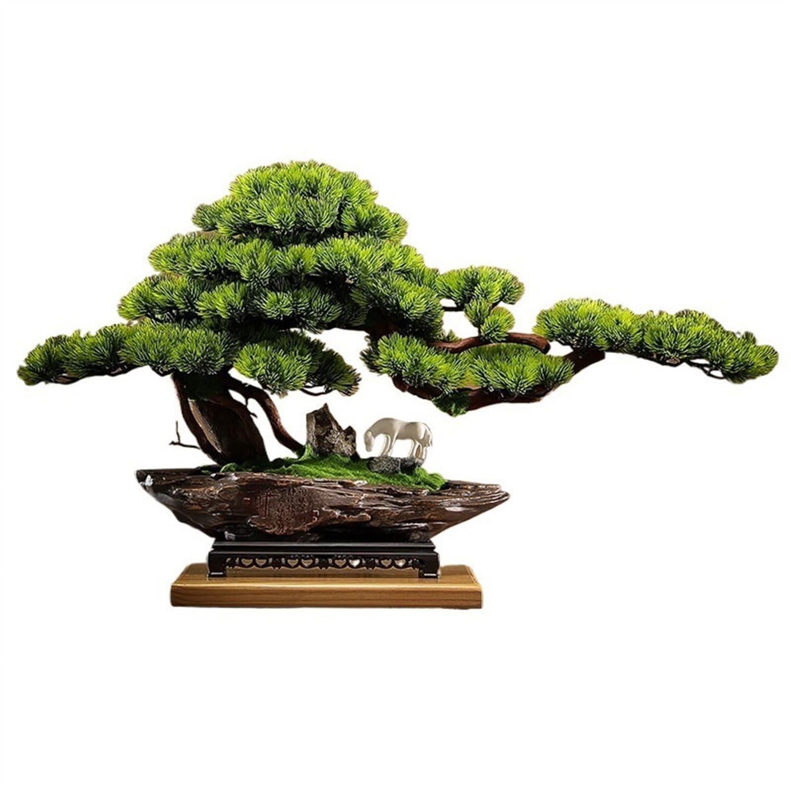 MYUYEE Artificial Bonsai Tree Home Simulation Bonsai Living Room Entrance Office Desktop Decorative Pine Tree Ornaments Landscaping Artificial Tree
