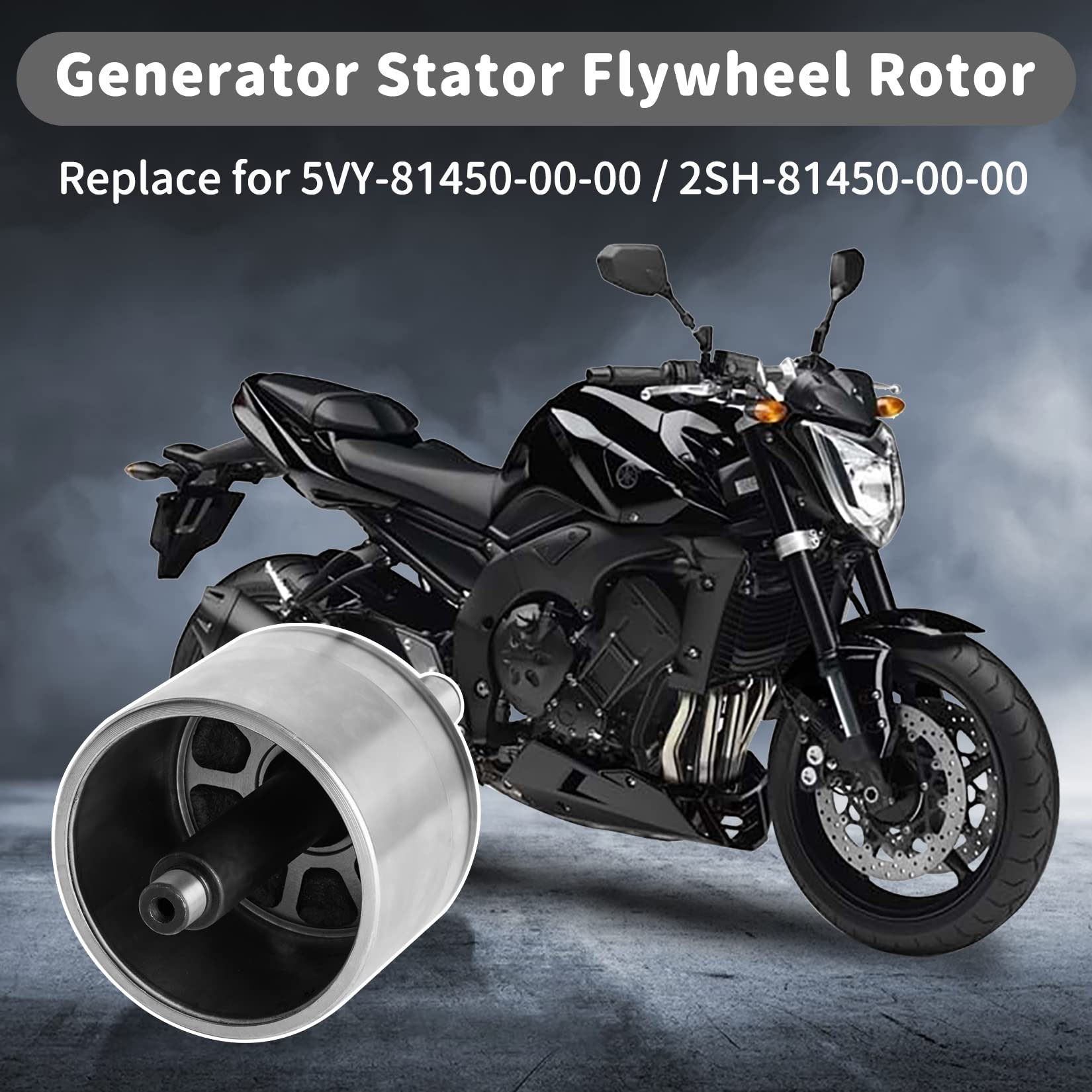 PSLER Rotor del Generador del Volante del Estator para FZ8 FZ1 YZF R1, Piezas de Repuesto del Volante del Conjunto de la Motocicleta, 2SH-81450-00-00,5VY-81450-00-00