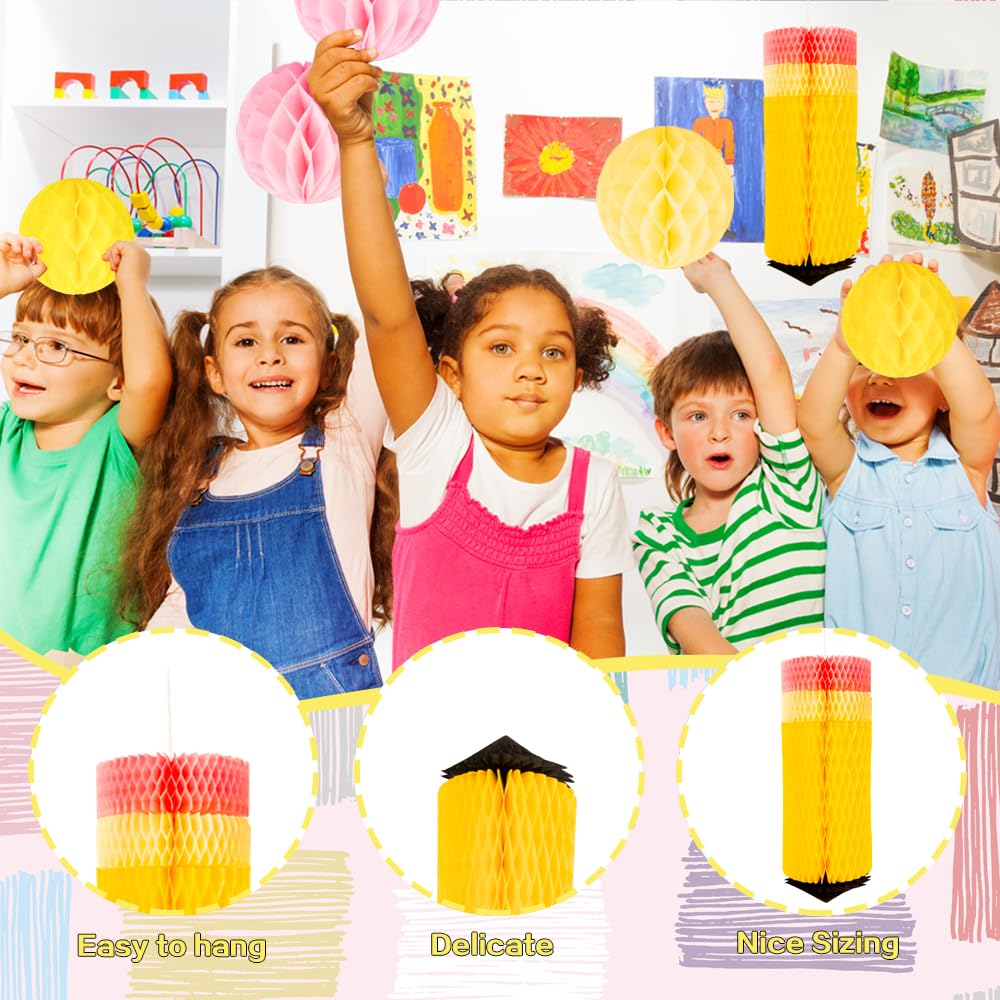 Classroom Decorations 12 Piece Back To School Honeycomb Decorations ...