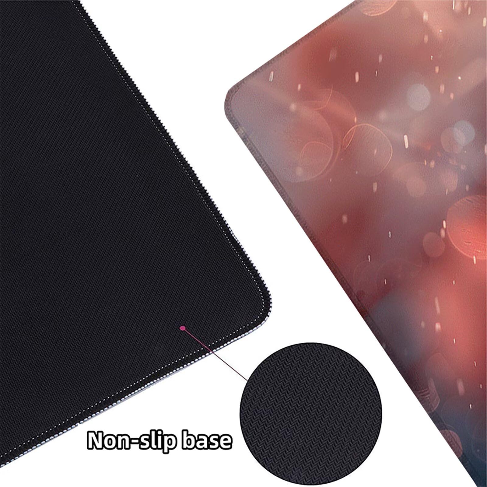 Rosa Alfombrilla Ratón Gaming XXL 1500x800mm, Alfombrilla Gaming Rosa Mousepad con Base de Goma Antideslizante, Impermeable Desk Mat para Teclado y Raton, Accesorios Gaming, Regalos de Hombre E-L