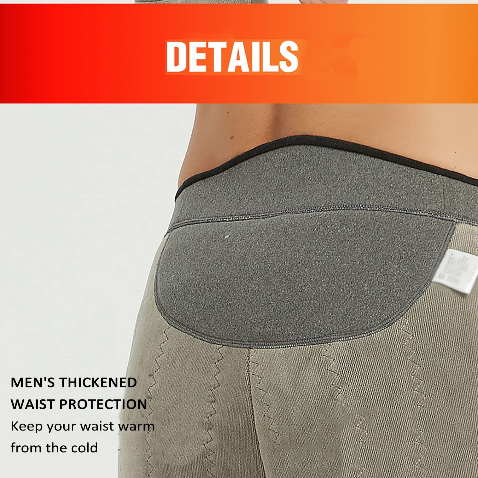 G&F Hommes Caleçon Long Thermique Bas Leggings Doublé Polaire sous-vêtements Thermiques Séchage Rapide