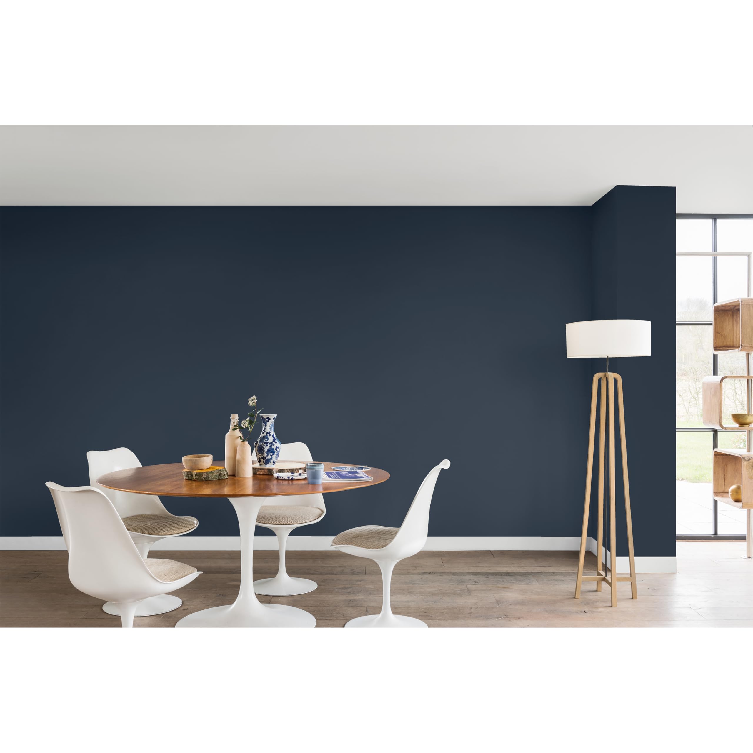Dulux Valentine - La VALENTINE - Peinture intérieure en phase aqueuse de haute qualité - Couleur intense & pouvoir couvrant élevé - Mat Velouté Éclat doré 1 L