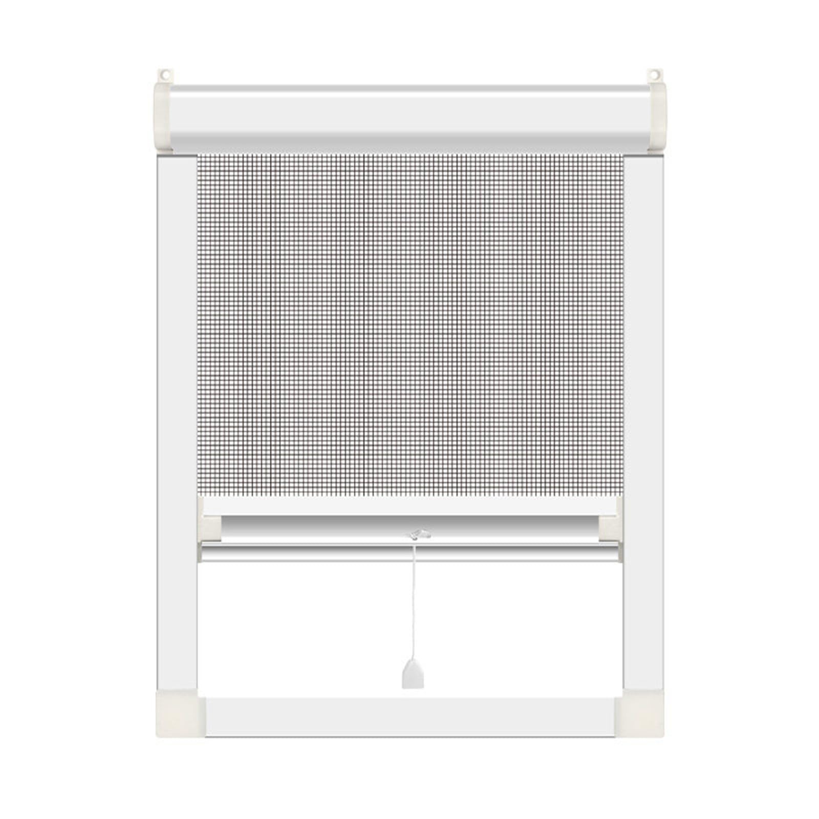 Mosquiteras para Ventanas Personalizadas, Mosquitera Enrollable Corredera - 2 en 1 Malla Mosquitera Prueba de Gatos Metalica y Marco de Aluminio, Ancho y Alto 51 cm a 150 cm