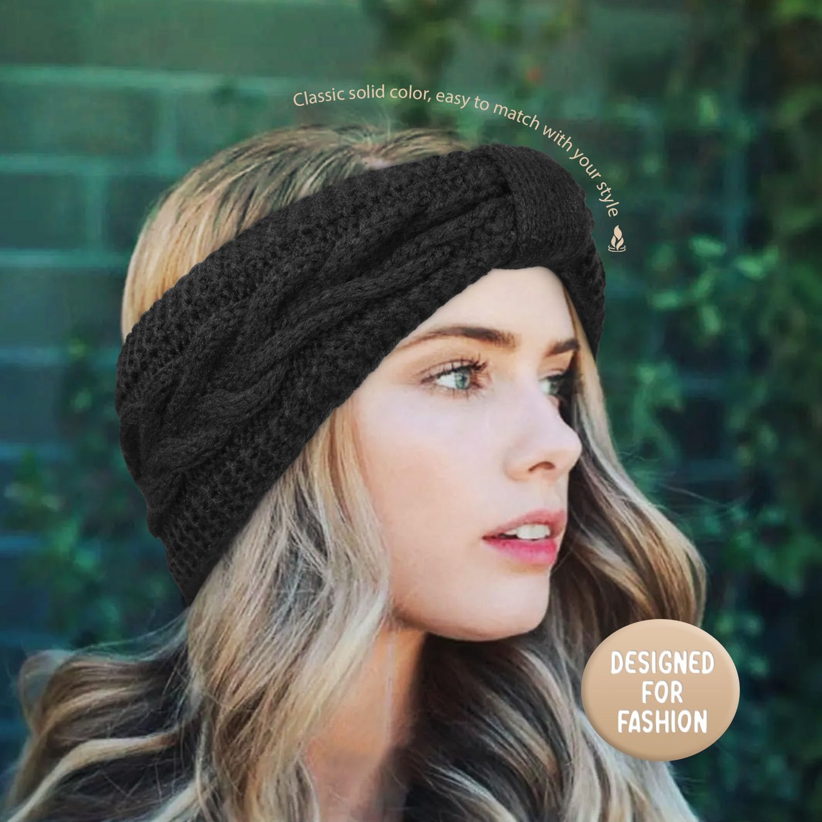 Hoofdband Wintersport Dames Gebreide Hoofdband Vrouwen Haarband Warm Houden Handgemaakte Mode Sport Hoofdbanden Dames Rood (Roze, One Size