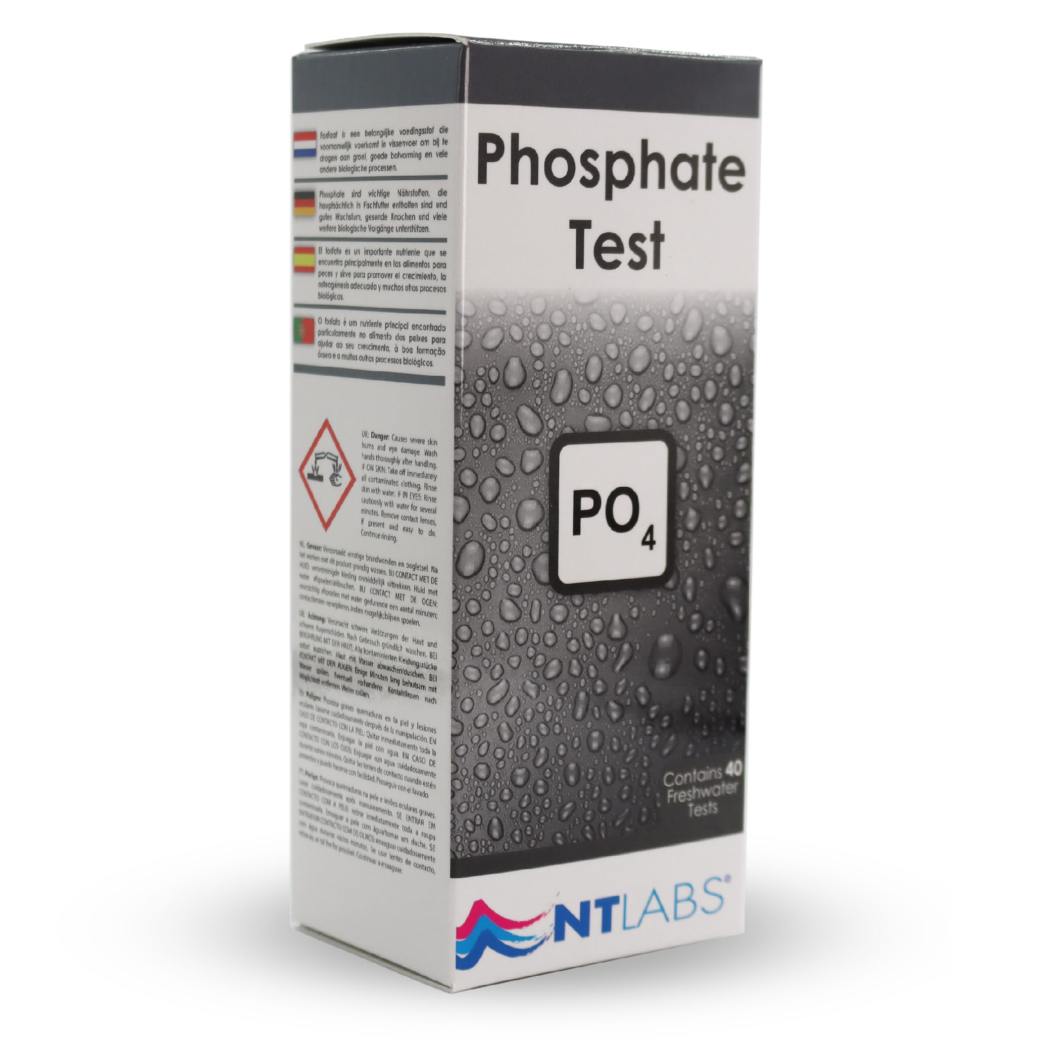 NT Labs Phosphate Test Kit, Aquarium Water Test Kit, Pond Water Testing Kit, Accurate Results (Contains 40 Freshwater Tests)