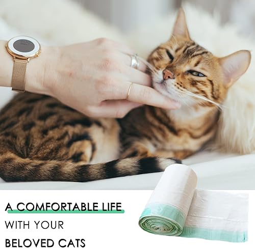 Miniatura 7 de Paquete de 100 forros de repuesto para cajones de basura compatibles con caja de arena robot 4 y 3, bolsas gruesas y resistentes de auto-limpieza