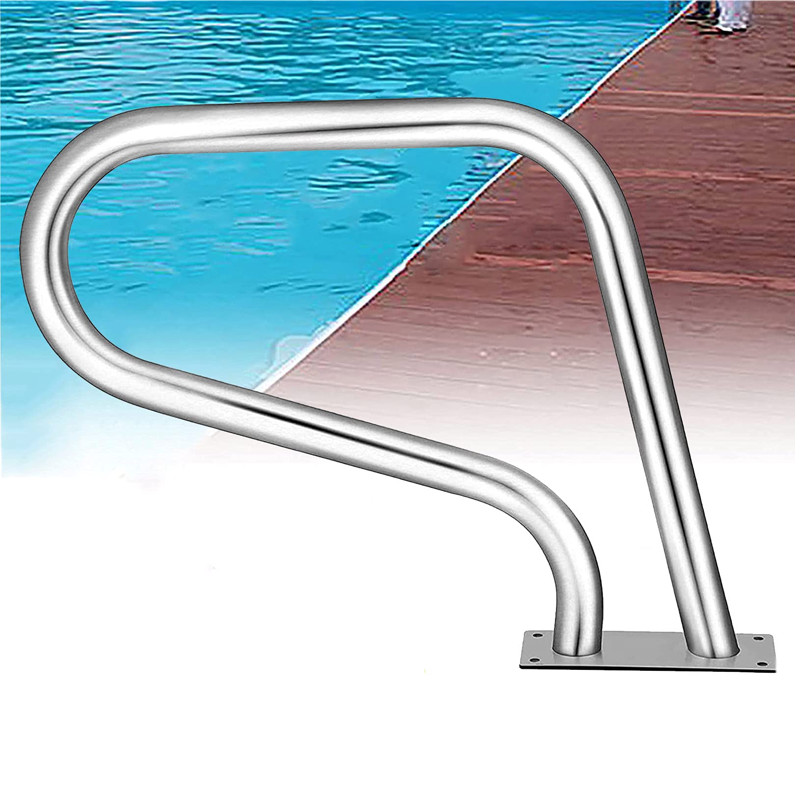 Rampes de piscine 250 LB avec base de montage rapide en inox 304