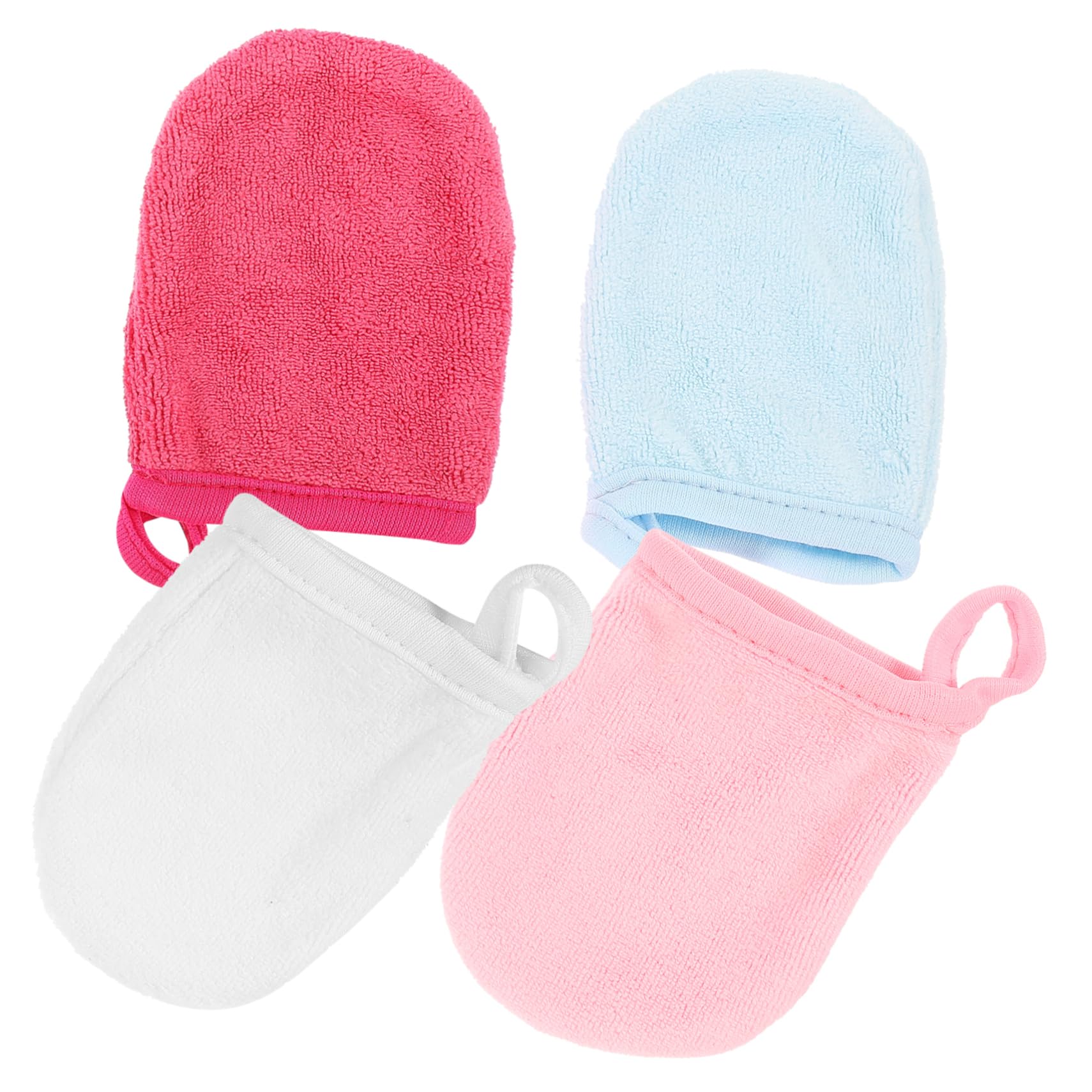 minkissy 16pezzi Guanti Struccanti Microfibra Per La Pulizia Del Viso Da Riutilizzabili e Delicati Per Rimuovere Makeup Perfetti Per Uso Quotidiano e Viaggi