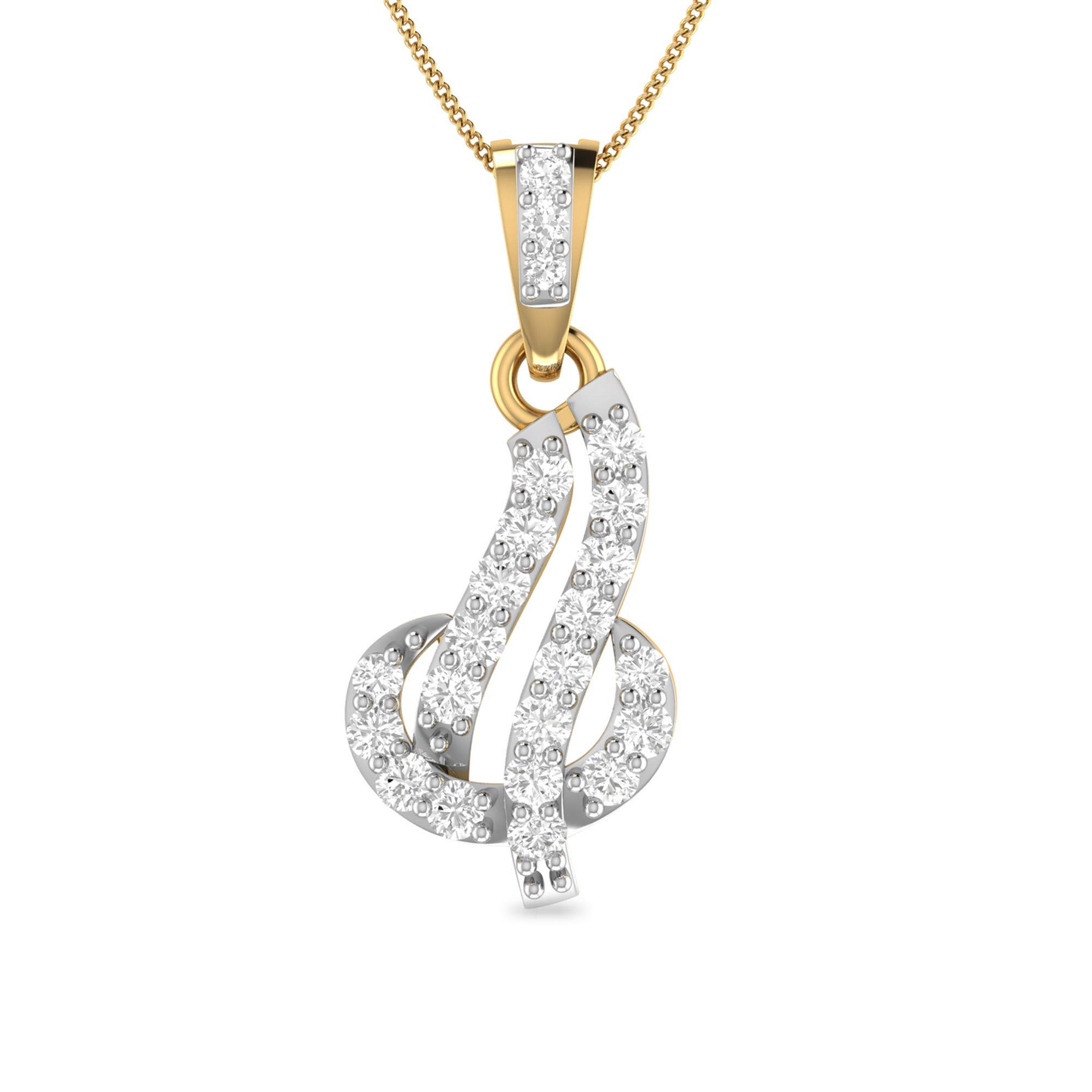 pc jeweller Yellow Gold and Solitaire Pendant for Women-picture-9