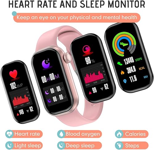 Miniatura 4 de SMORFIT Monitor de actividad física reloj inteligente para mujer rastreador de actividad IP68 impermeable con monitor de frecuencia cardíaca