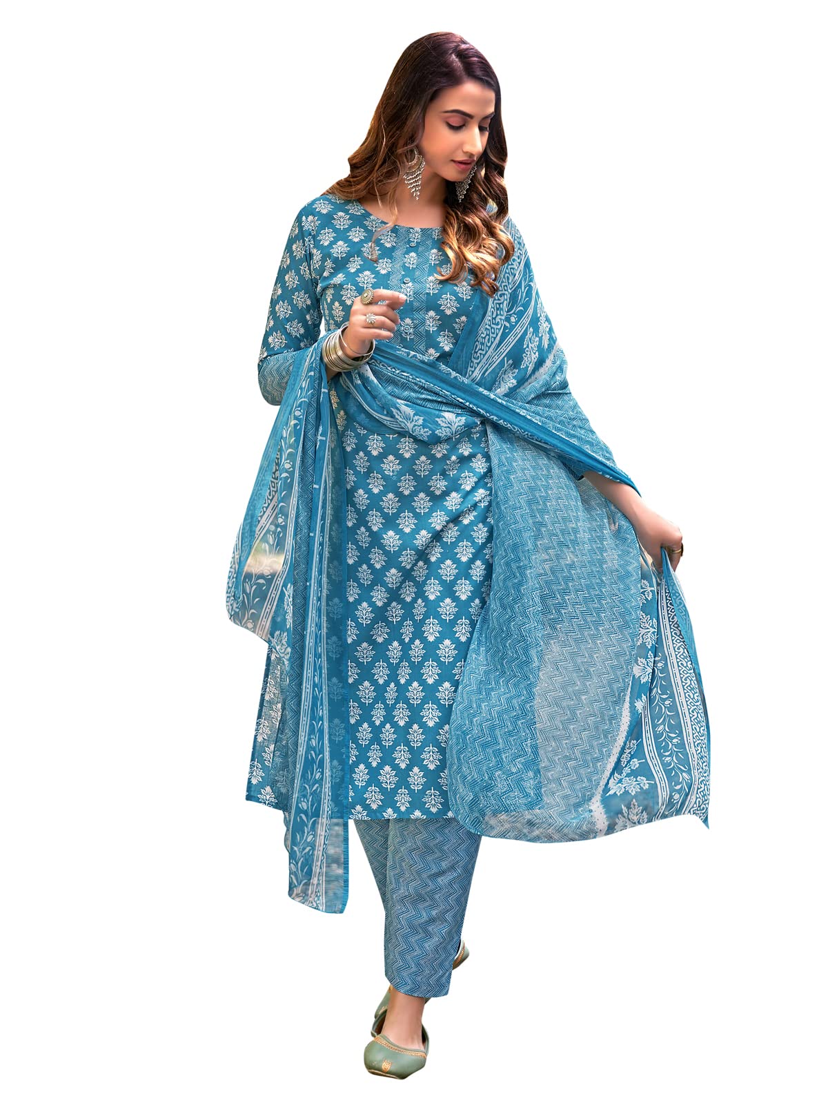 Women's Cotton Printed Unstitiched Dress Material