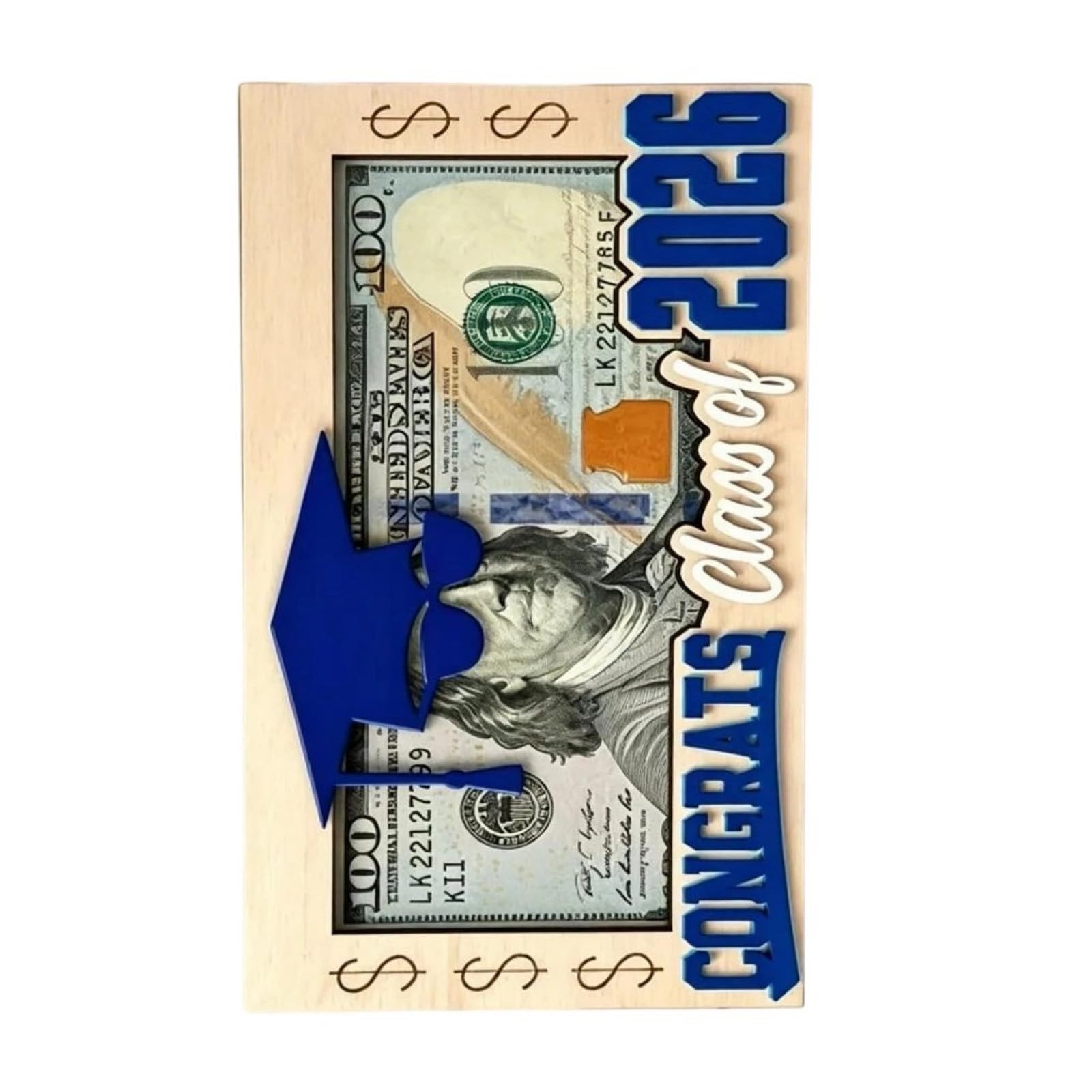 Money or Gift Cards Holder Cash Gift Envelope for Graduate with Trendy Bill Pattern Cash Envelopes for Money