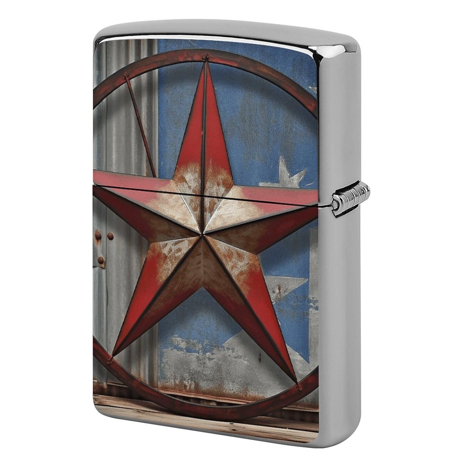 American Wastern Texas Star Lighter Case for Men, Personalized Lighter Cover for Valentine's Day Gifts, Flip-Top Lighters Shell for Outdoor, Portable Lighters Protective Sleeve