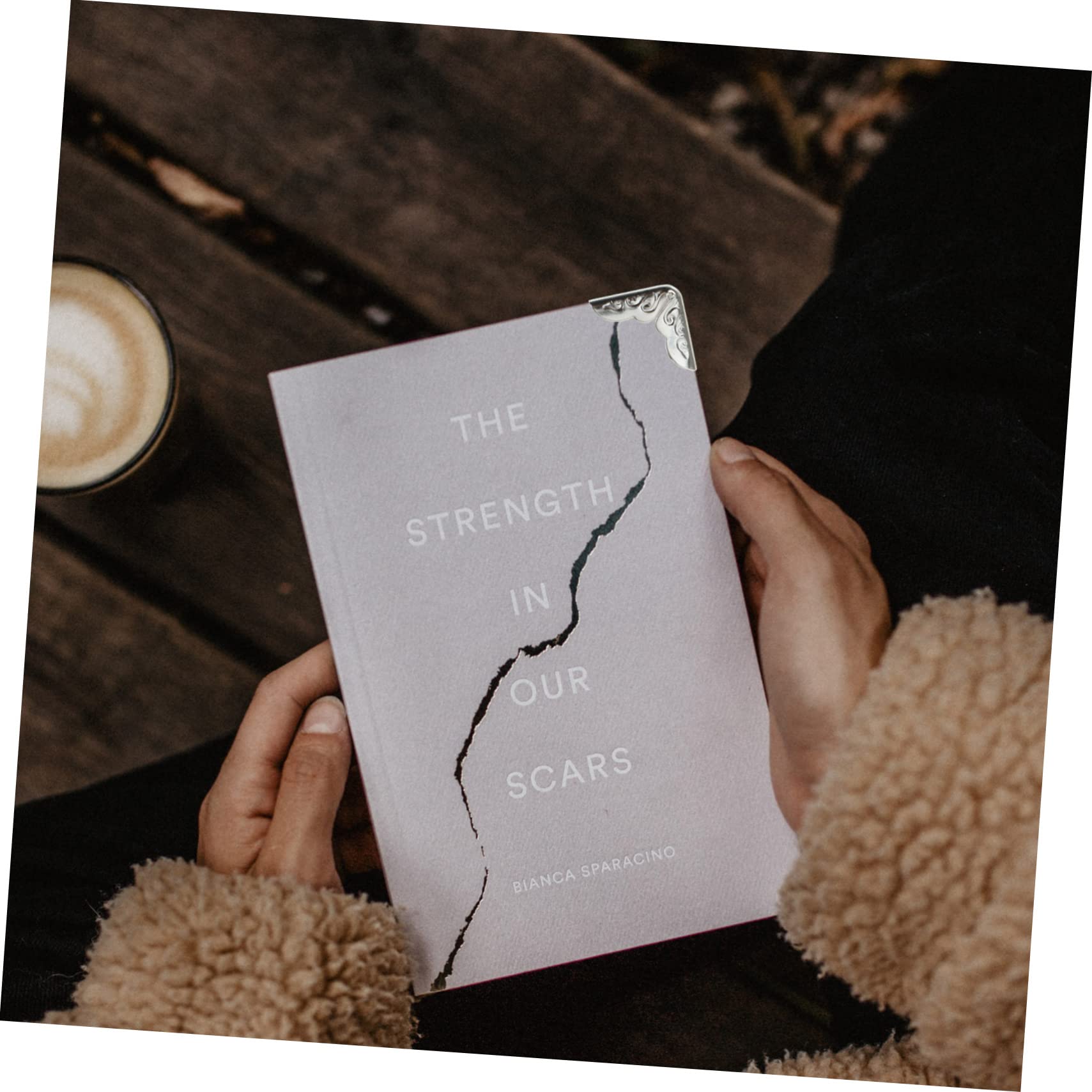 DOITOOL 50pcs Metal Book Corner Protectors Large Corner Guards for Shelves Decorative Scrapbook Photo