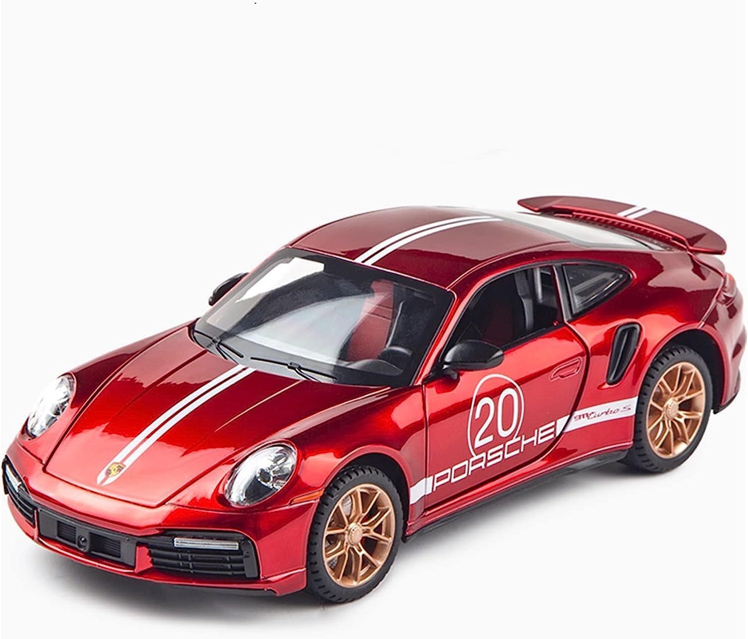 VIDGY Die Cast Metal Car 1:24 Scale Pull Back Sedan Blinking Lights and Sound Car Jeep Openable Door Mini Vehicles Toys for Kids Best Gifts (Porshe- Red) (B0CDPXRVC2) Amazon Price History, Amazon Price Tracker
