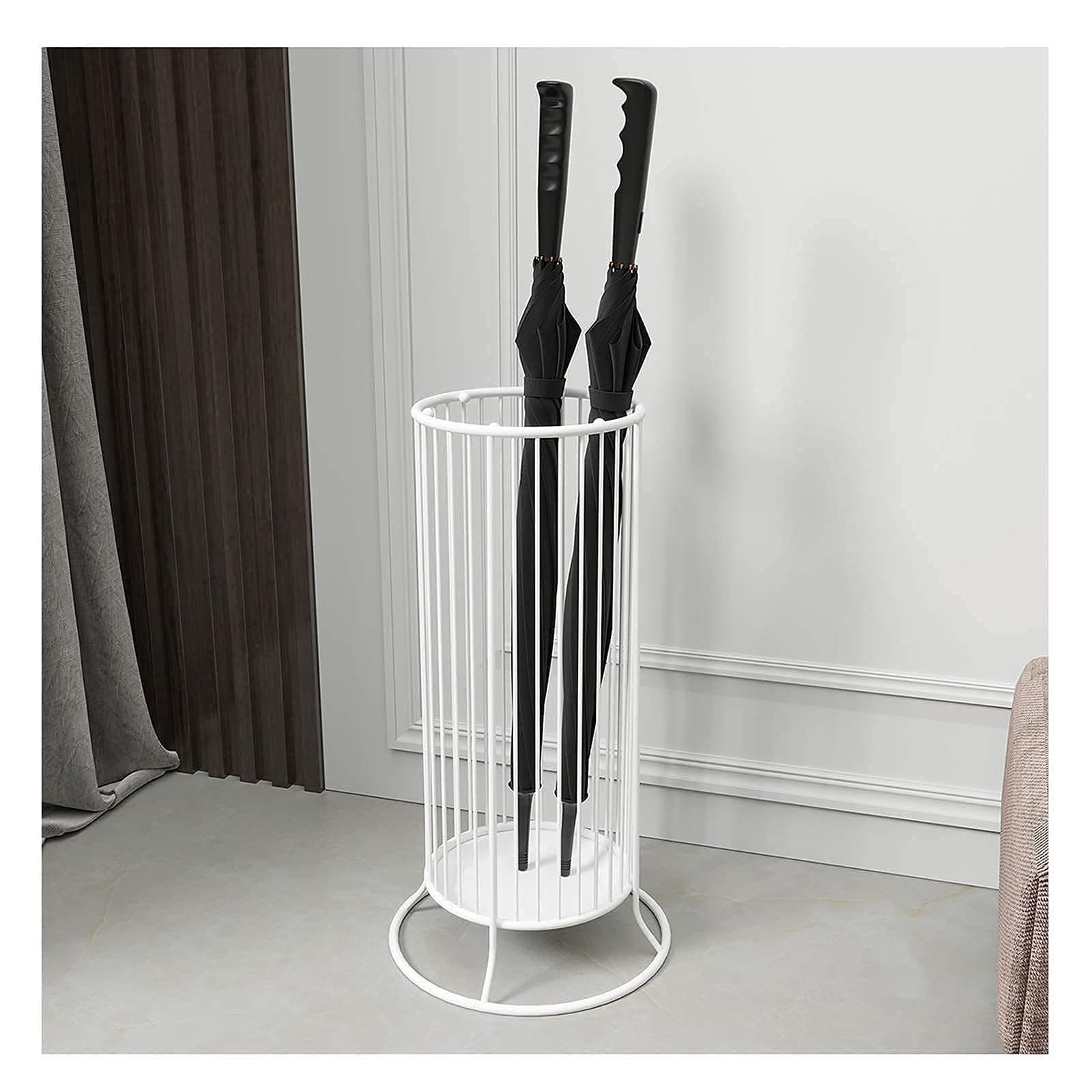HYLYGFH Large Capacity Metal Umbrella Stand Sturdy Design Compact & Elegant Perfect for Home or Office Stylish Storage Solution for Umbrellas and Canes