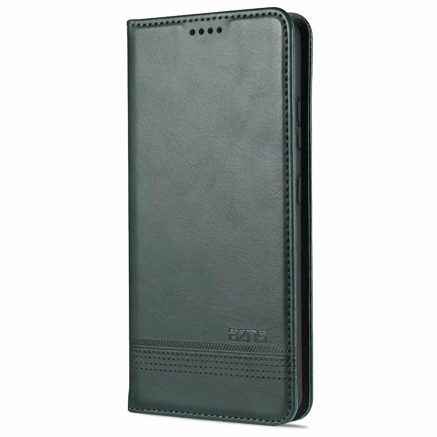 Generic Étui compatible avec iPhone Samsung Galaxy S20 Ultra (couleur : vert foncé) Étui élégant en cuir avec fermeture à rabat magnétique pour téléphone