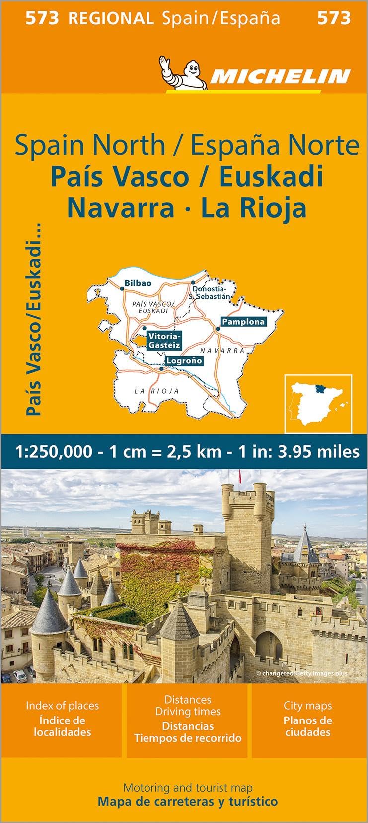 Pais Vasco Navarra Euskadi La Rioja - Michelin Regional Map 573: Map (Maps/Regional Michelin)