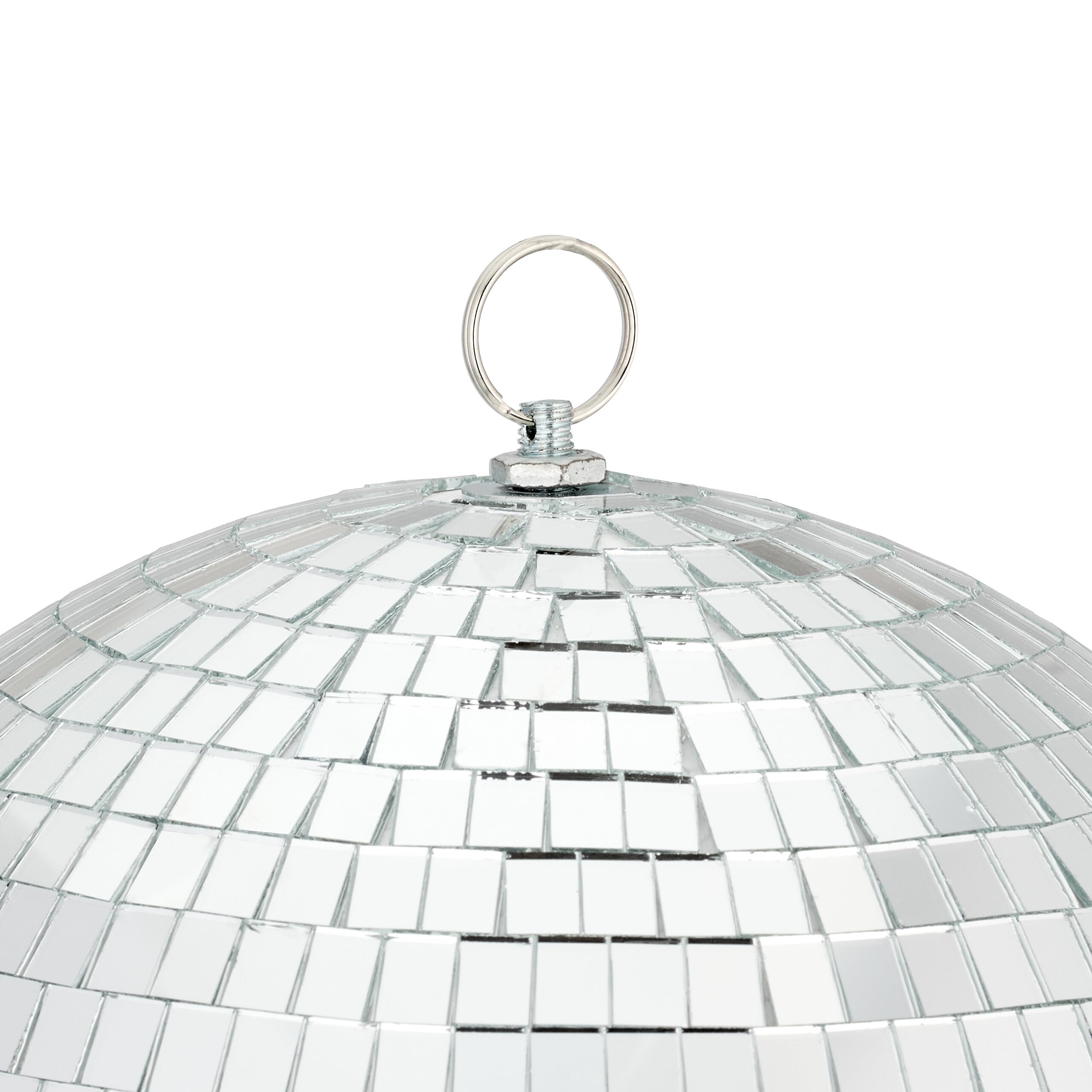 Relaxdays Palla da Discoteca Strobosferica, Ø 25 cm, Mirror Disco Ball, Strobosfera a Specchio, Party Gadget, Argentato