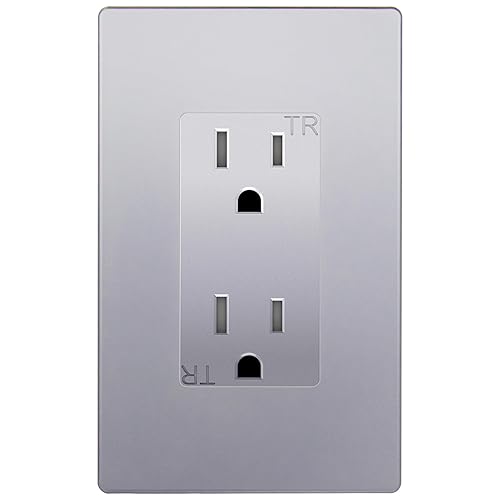 Miniatura 40 de ENERLITES - Toma de corriente decorativa serie Elite, segura para niños, resistente a manipulaciones, acabado autoconexión a tierra, acabado Oro