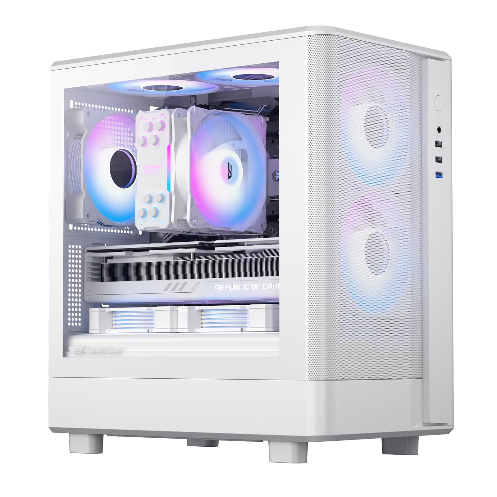 PCケース Amazon.co.jp: darkFlash Micro ATX PCケース、3つのPWM ARGBファン