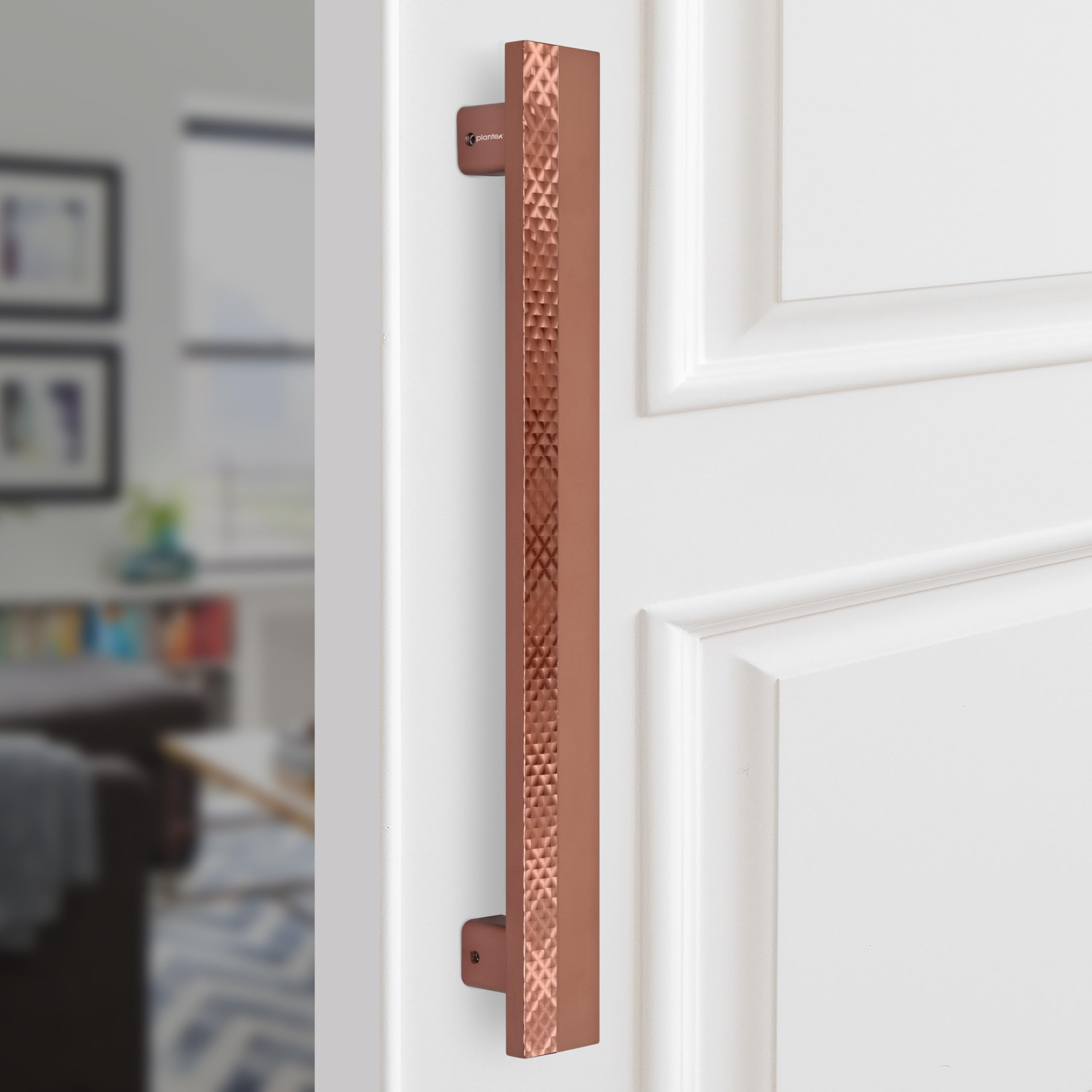 Plantex Door Handle/300mm Main Door Handle for Wooden Door/Pull-Push Handle for Main Door/Door Accessories - Pack of 1 (S610, PVD Rose Gold)-image-0