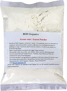 BSD Organics Arrow Root/Ararot Powder for Gravy, Puddings,Ssoups, Bread and More (200 Gram / 7 ounce)