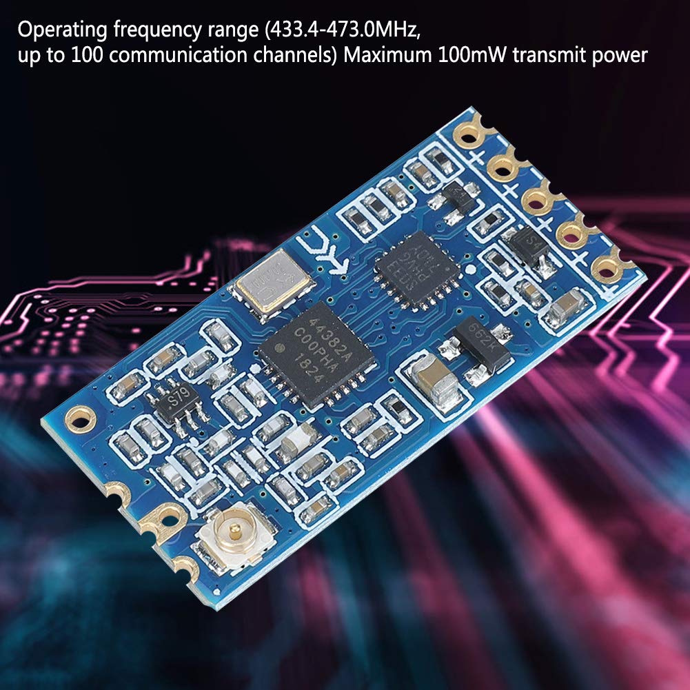 HC-12 SI4463 Serial Port Module 1000m with Spring Shaped Antenna for Networking, Transparent Transmission, MCU Communication
