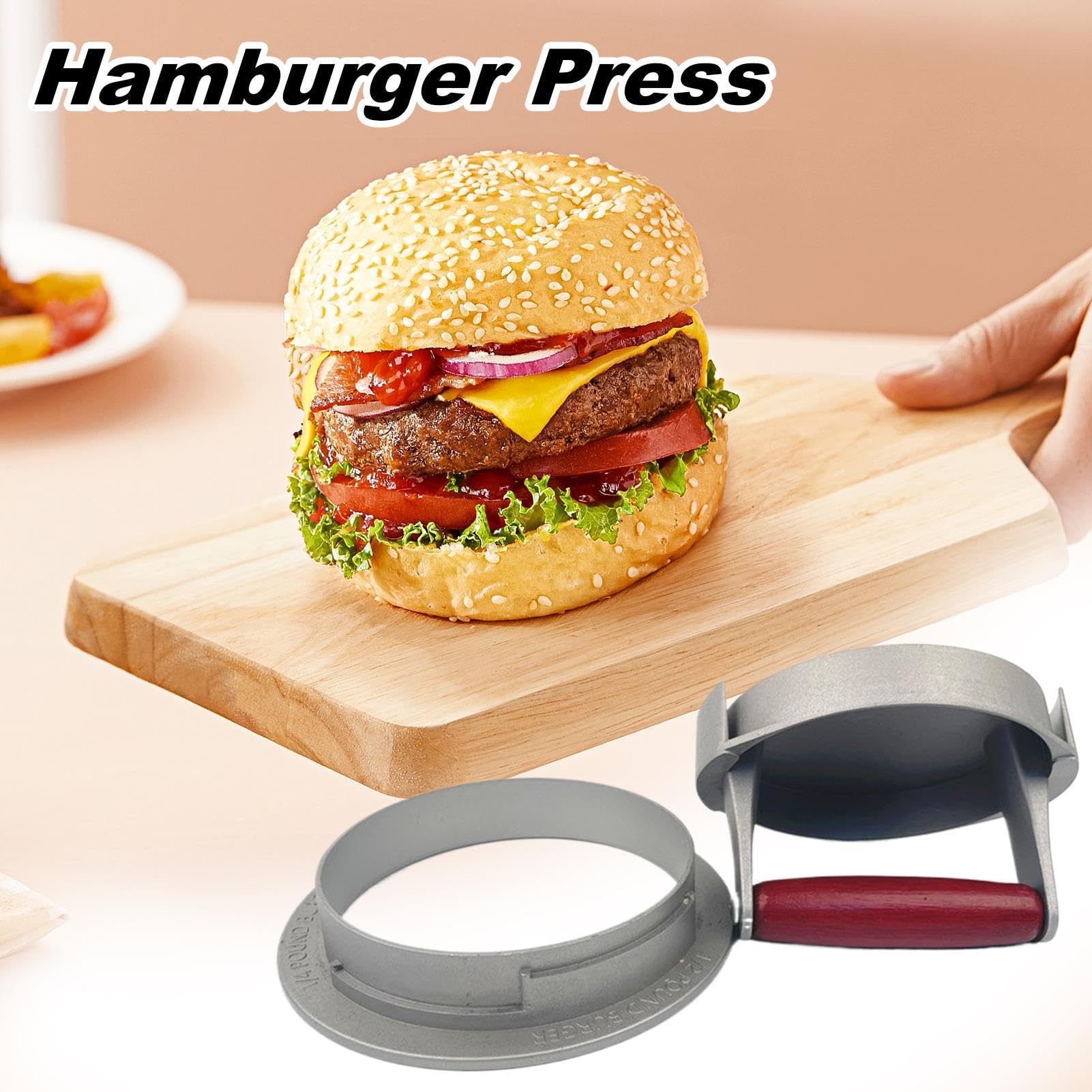 Amazon | ミートパティプレスキット、手動ハンバーガーメーカー