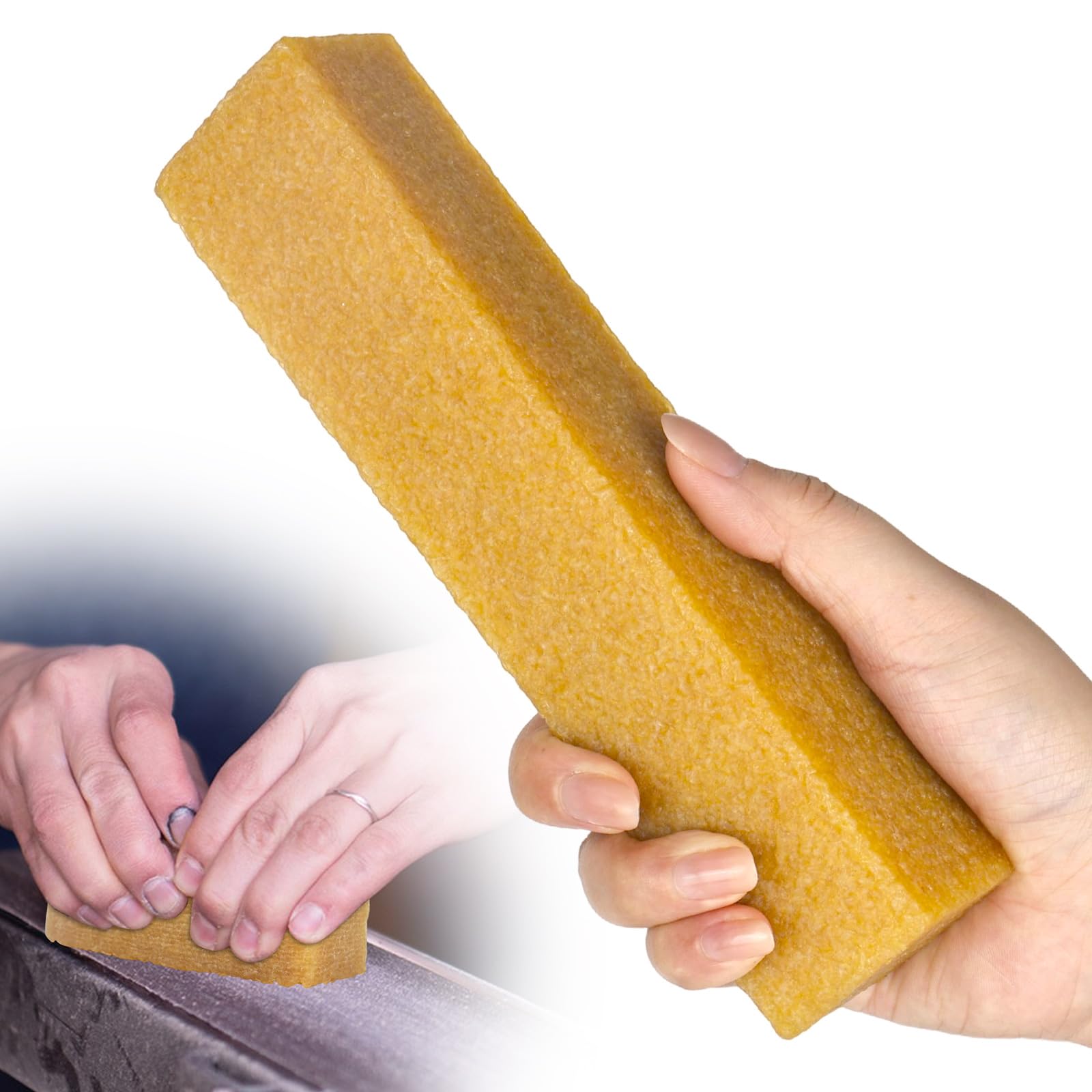 Rzspher 2 PackAbrasive Cleaning Eraser Stick,107 * 35 * 20MM,200 * 40 * 40MM Natural Rubber Eraser Stick for Cleaning Abrasive Sanding Belts & Sanding Discs Sandpaper Rough Tape,Skateboard