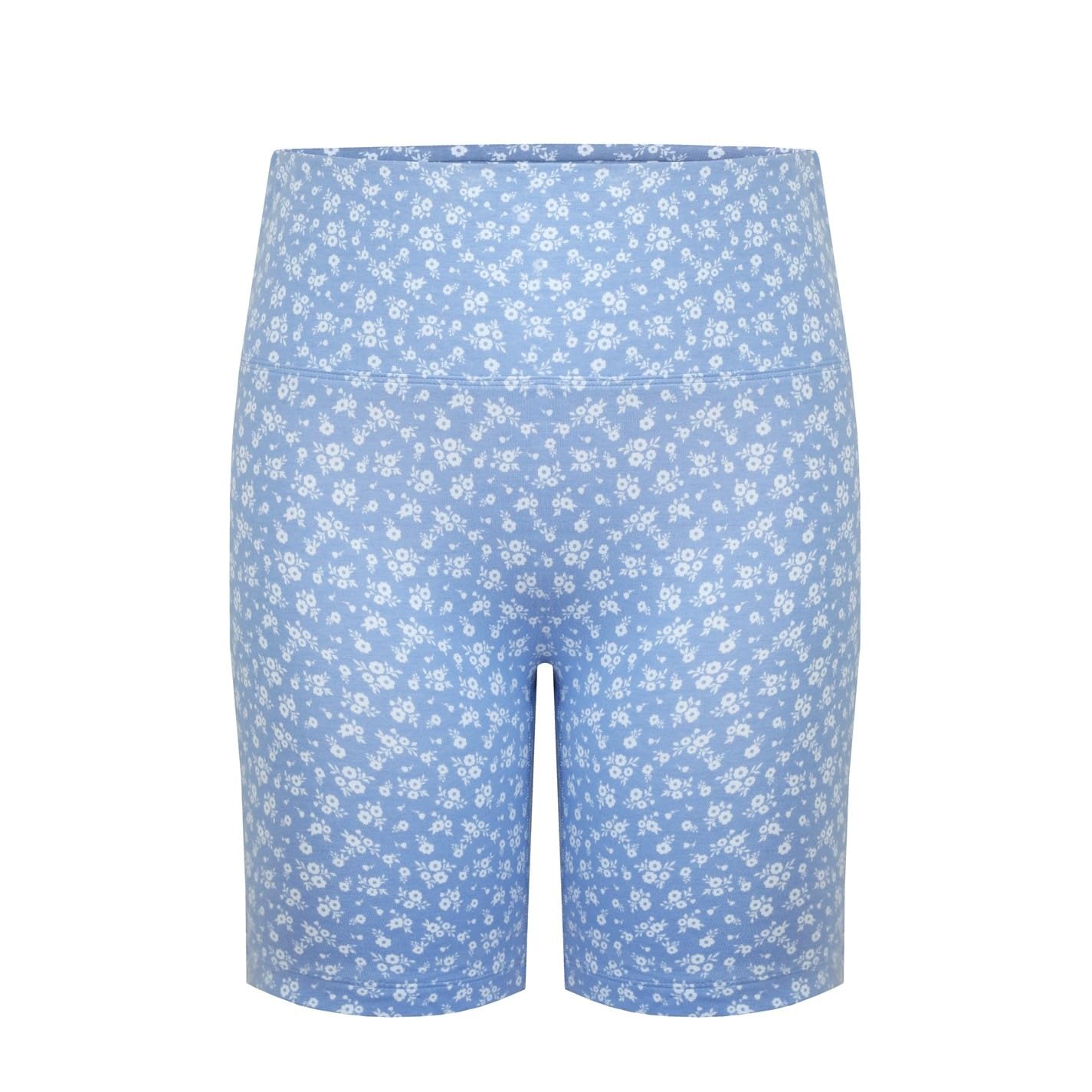 Miso Women's Blue Ditsy High Waisted Cycling Shorts 16