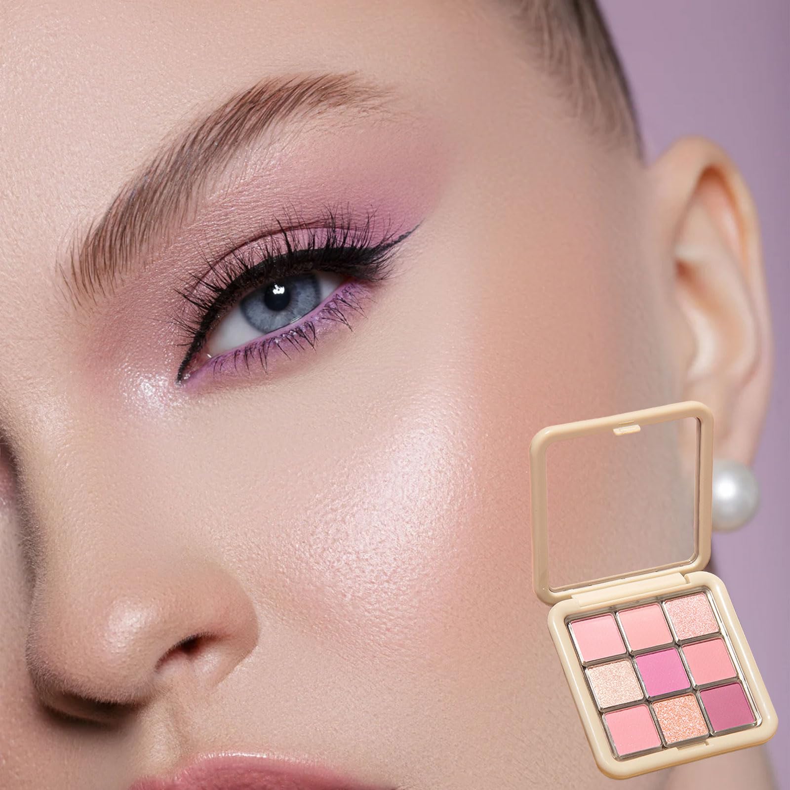 Pink Eyeshadow Palette 9 Color Make-Up Palettes - Image 4