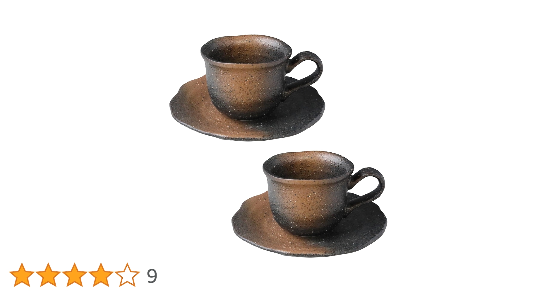 Amazon.co.jp: コーヒーカップ 黒備前風コーヒー碗皿 2個セット