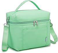 Vista 12 de NOL Natural Organic Lifestyle Bolsas de almuerzo aisladas para mujeres Bolsa refrigeradora Nailon ligero impermeable Lonchera para el trabajo