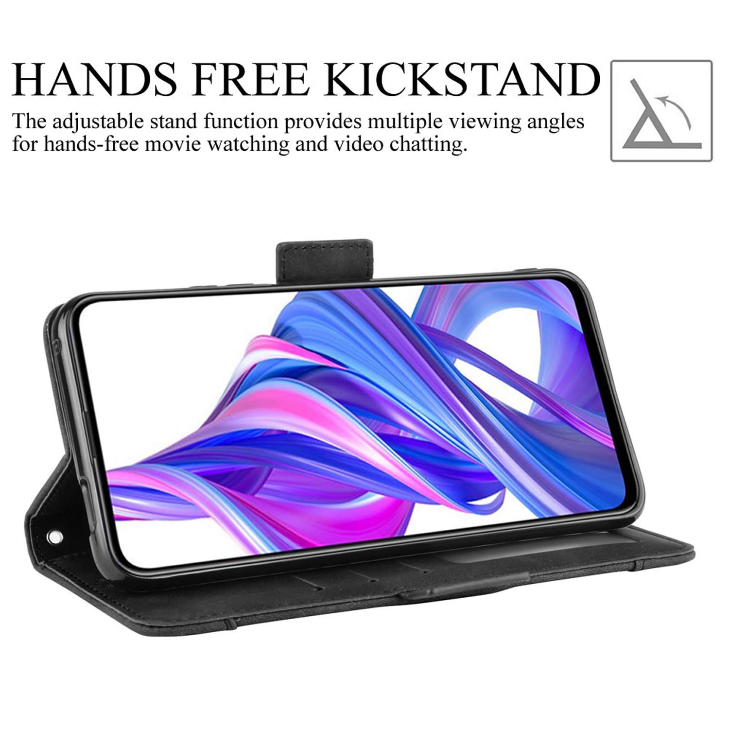 per Huawei Honor 9X Custodia Premium PU Leather Flip