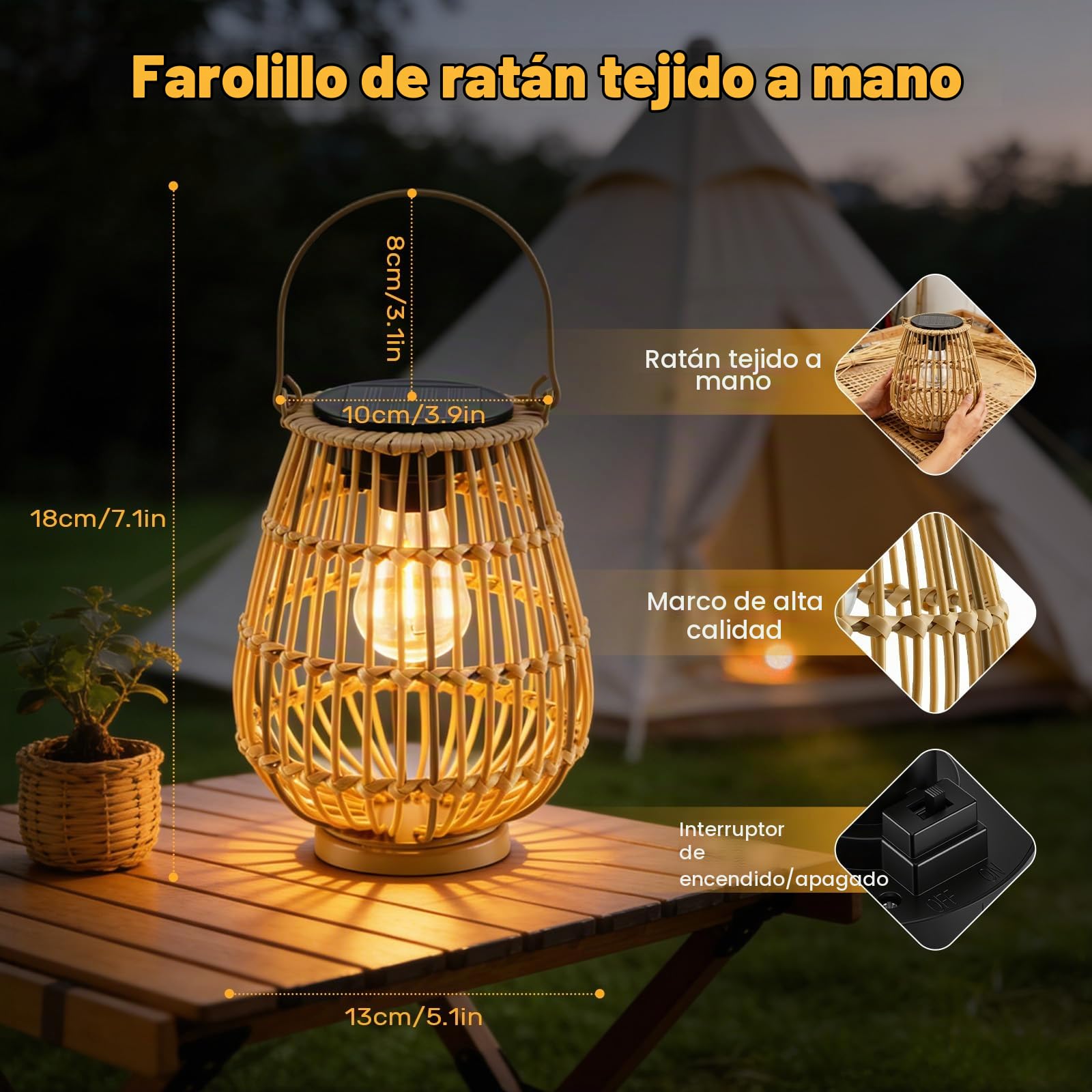 Lámparas solares para farolillos exteriores, 2 unidades, lámparas solares para exteriores colgantes o de pie, IP65 resistente al agua, regalo para el Día de la Madre para mujeres, mamá, abuela