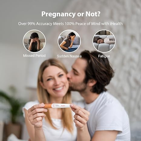 iHealth Pregnancy Test & Blood Sugar Management Bundle: Early Pregnancy Test Kit 5 Tests & BG5S100 Gluco+ Wireless Smart Glucose Monitor with Free App Dual Home Testing for Diabetes Fertility Women