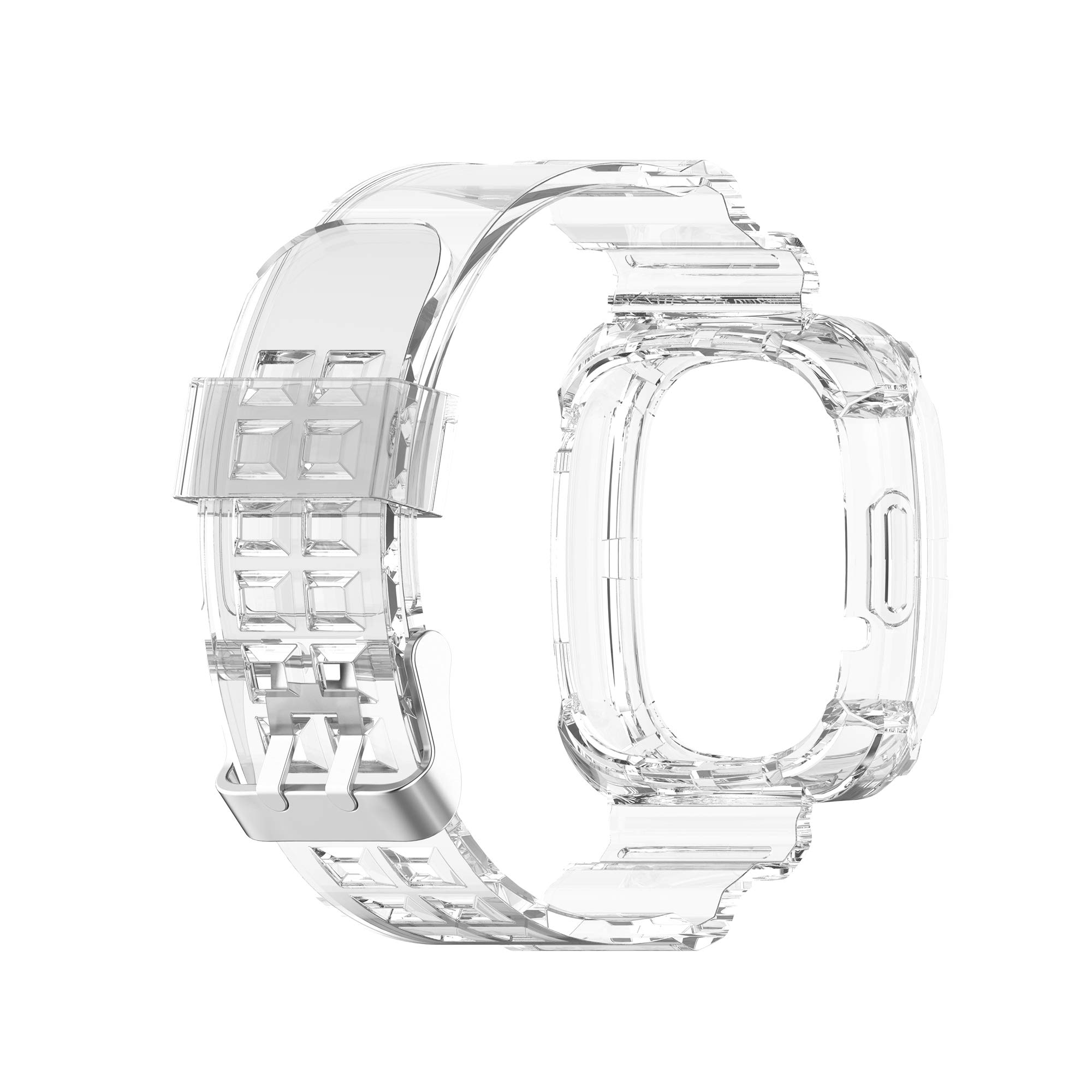 RuenTech Coque De Protection Rigide En Polycarbonate Pour Fitbit Versa 4 Avec Film De Protection D'écran En Verre Pour Fitbit Sense 2 (6 Couleurs