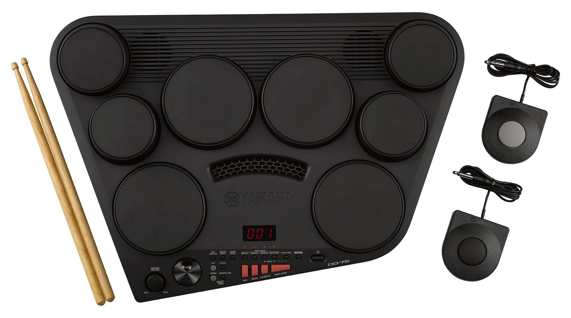 Yamaha DD de 75 S de Drum Set (Incluye auriculares y fuente de alimentación), color negro