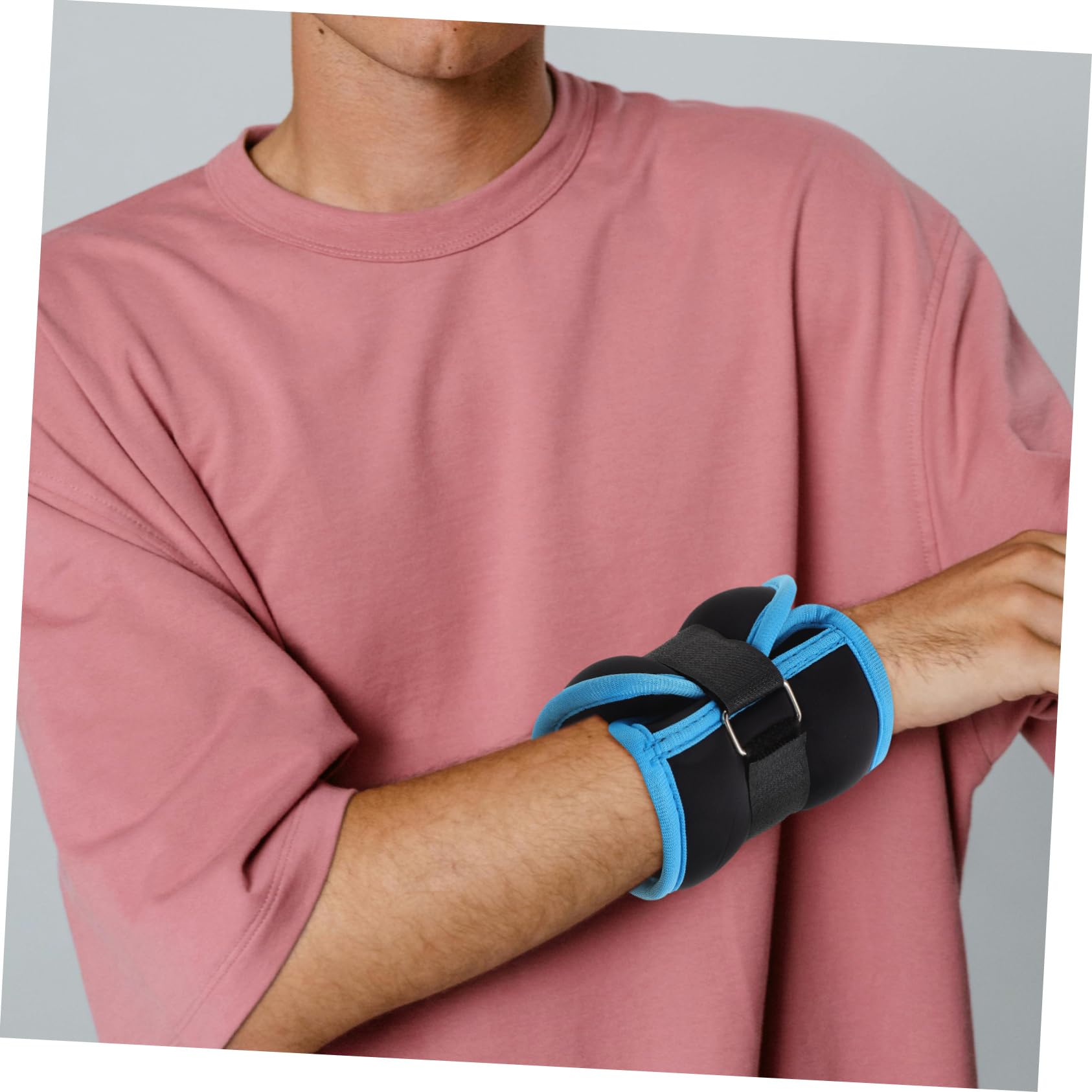 KOMBIUDA Cavigliere Pesate Regolabili 2 Pezzi, Pesi Portatili da 0,5kg in Neoprene e Ferro, per Allenamento Core e Jogging, Pesetti Polsi
