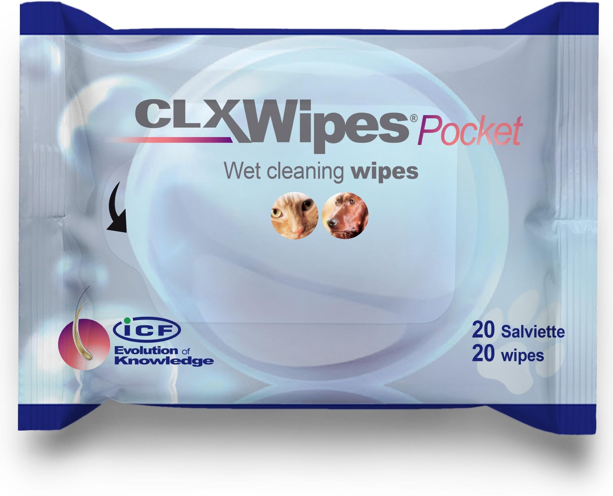 ICF CLX Pet, Puppy, Cat and Dog Wipes Antibacterial Antiseptic and