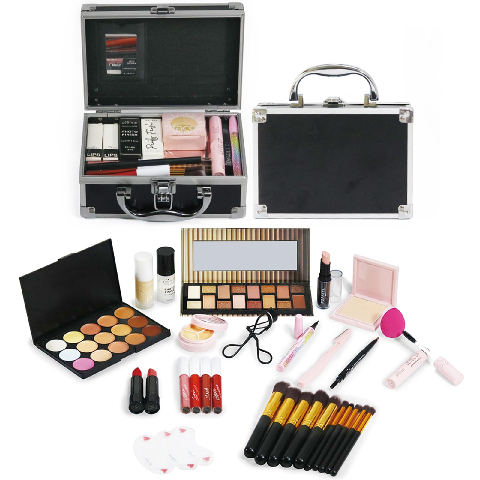 Kit per il Trucco Completo, Kit Cosmetico per Principianti con Custodia, Set Regalo Trucco Tutto in Uno per Donna, Strumenti da Viaggio Ombretto Correttore Lucidalabbra per ragazze donna