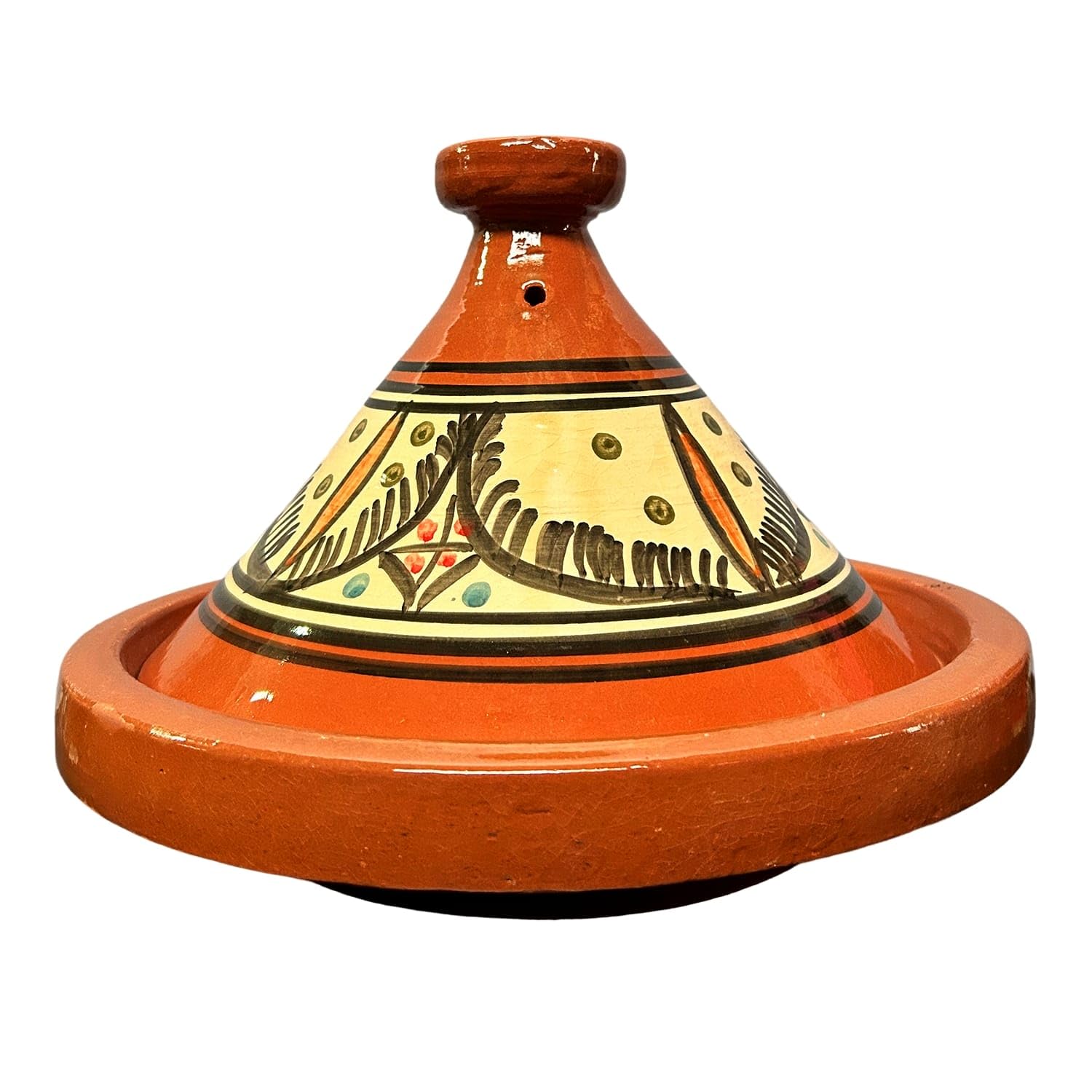 Tajine XL 35 cm in Terracotta Dipinta a Mano – Pentola Tradizionale Marocchina/Tunisina + Ebook Gratuito 2611251353