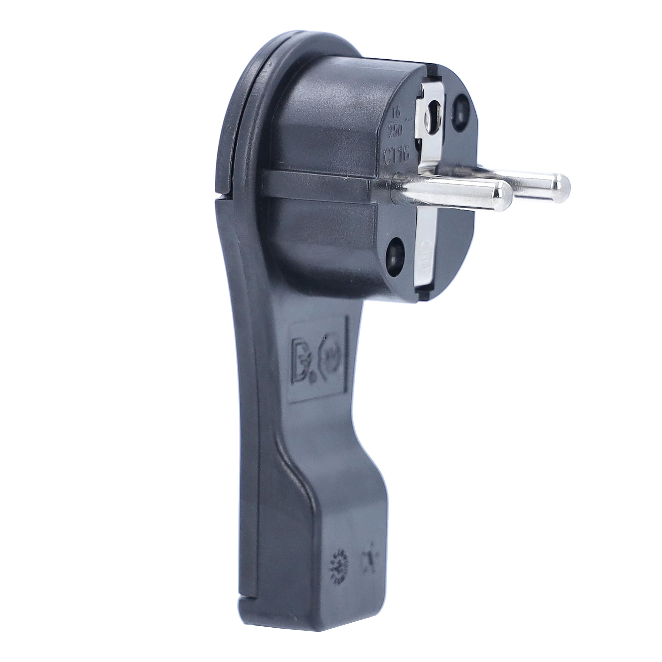 as - Schwabe as 45039 as-Schwabe45039Schutzkontakt-Flachstecker, schwarz, 230 V