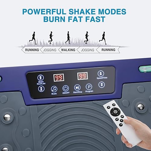 Vista 40 de Máquina de ejercicios con placa de vibración, plataforma de vibración de entrenamiento de cuerpo entero, máquina de drenaje linfático para pérdida