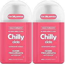 Chilly, Detergente Intimo Ciclo, Azione di igiene prolungata, con Complesso Anti-Odor, Igiene Intima, Con agenti dalle proprietà antibatteriche e anti-odore, pH 3.5, Clinicamente Testato – 300 ml