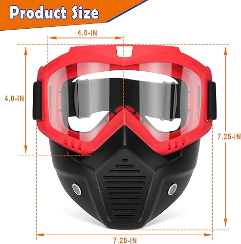 Miniatura 2 de POKONBOY Máscaras desmontables, máscara táctica con gafas compatibles con Nerf Rival, Apolo, Zeus, Khaos, Atlas y Artemis Blasters Rival Mask