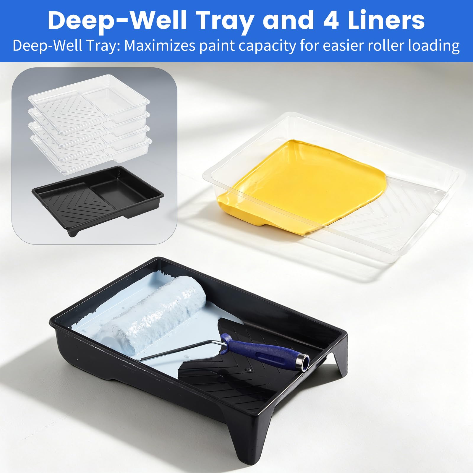 Paint Roller Kit - 37 PCS for Walls & Repairs -6 Paint Roller Kit - 37 PCS for Walls & Repairs -6