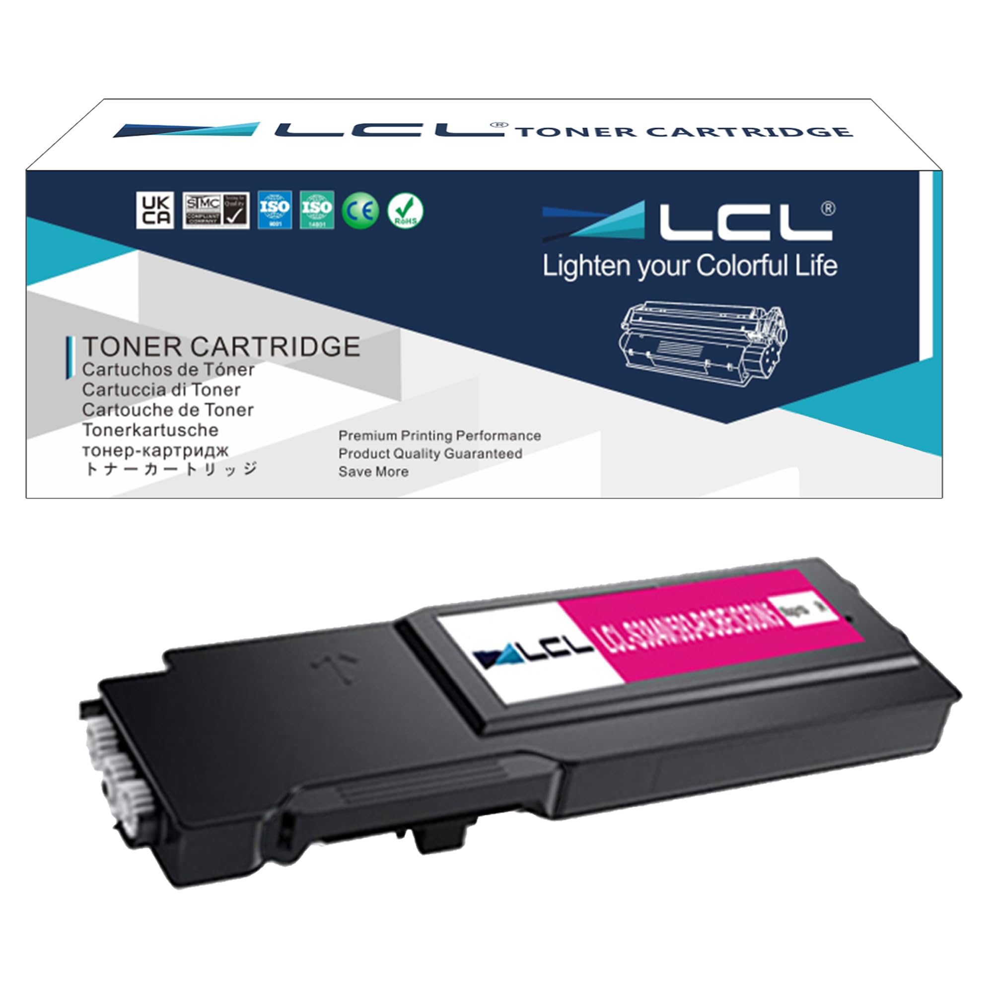 LCL Compatible Toner Cartridge Replacement for Dell 3840 S3840 S3840CDN 3845 S3845CDN 593-BCBE C6DN5 High Yield (1-Pack Magenta)